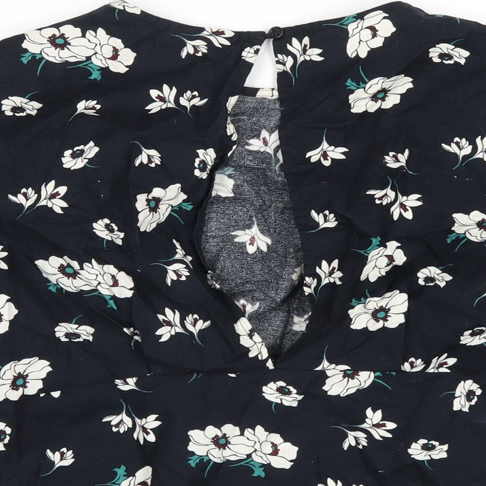 Womens UK Size 12 Topshop Blue Basic T-Shirt