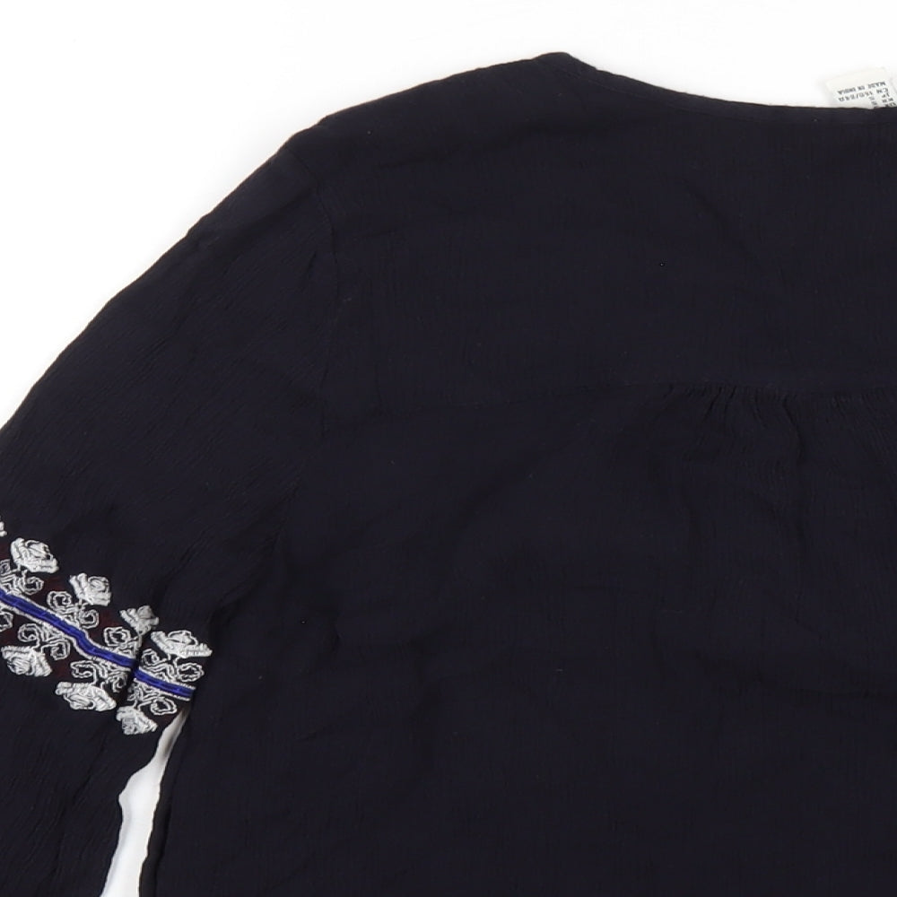 Womens UK Size S FOREVER 21 Blue Basic T-Shirt