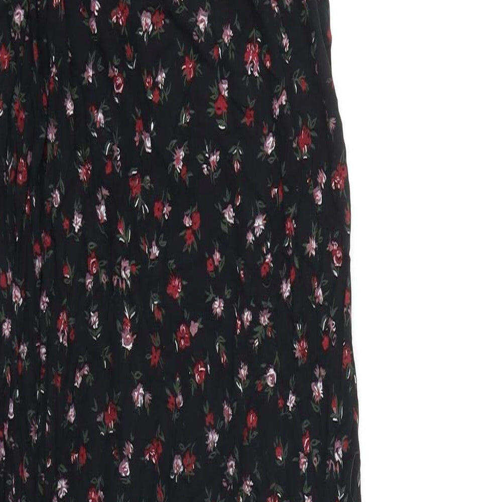 PRETTYLITTLETHING Womens Multicoloured Floral Polyester Tank Dress Size 12 Sweetheart - Side splits