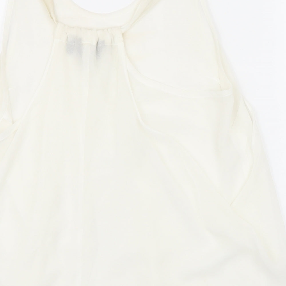 Womens UK Size 10 New Look Ivory Camisole Blouse