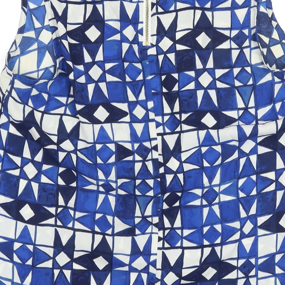 Womens UK Size 12 NEXT Blue Tunic Blouse