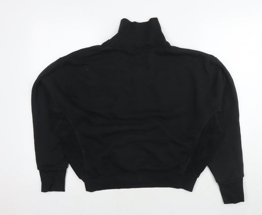 Reebok Womens Black Cotton Pullover Hoodie Size M Pullover