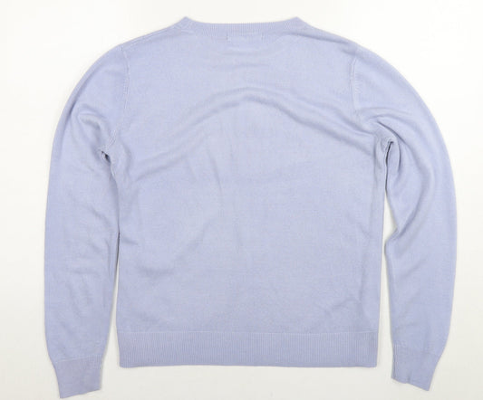 Womens UK Size 14 Marks and Spencer Blue Pullover Jumper