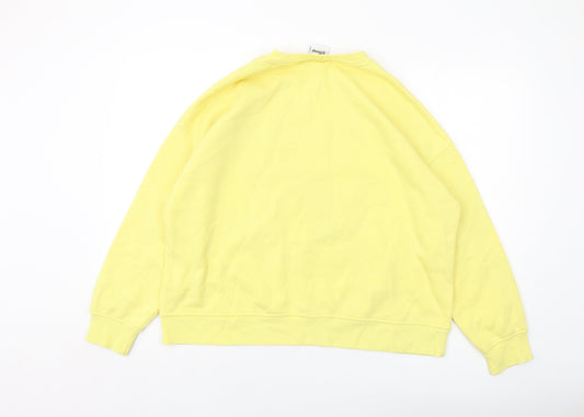 Womens UK Size 14 Disney Yellow Pullover Sweatshirt