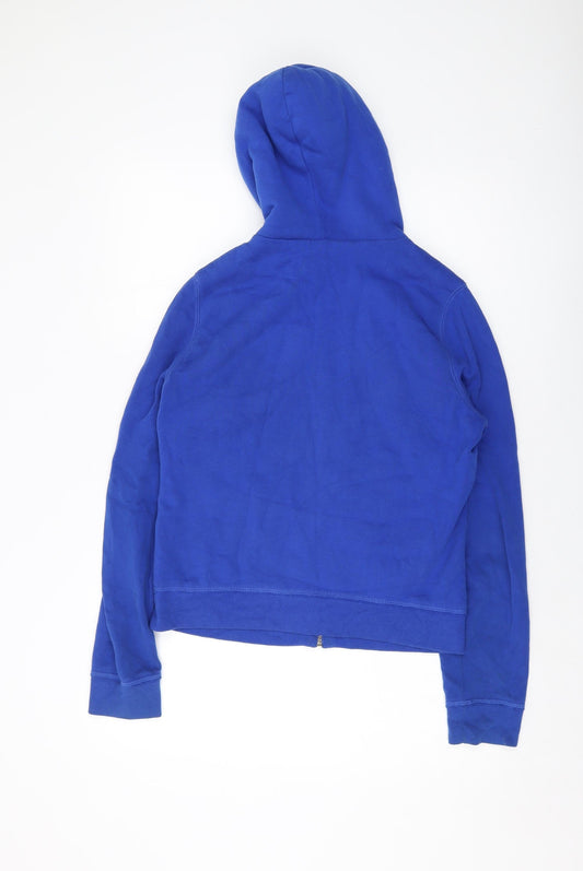 Hollister Womens Beige Cotton Full Zip Hoodie Size L Zip