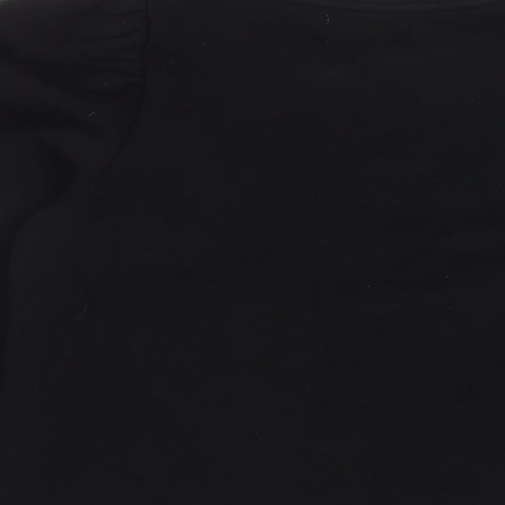 Womens UK Size S Pull&Bear Black Pullover Sweatshirt