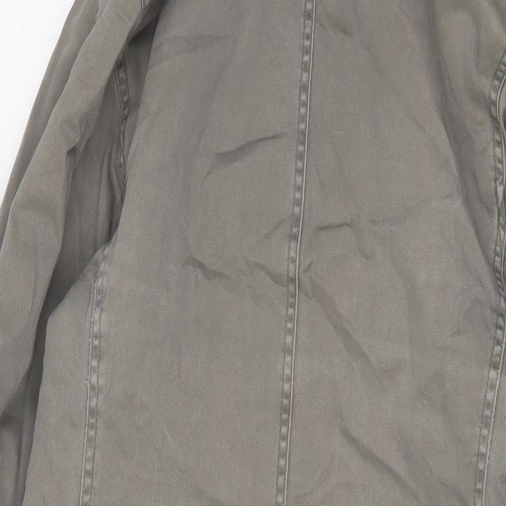 QED London Womens Green Parka Coat Size S Zip