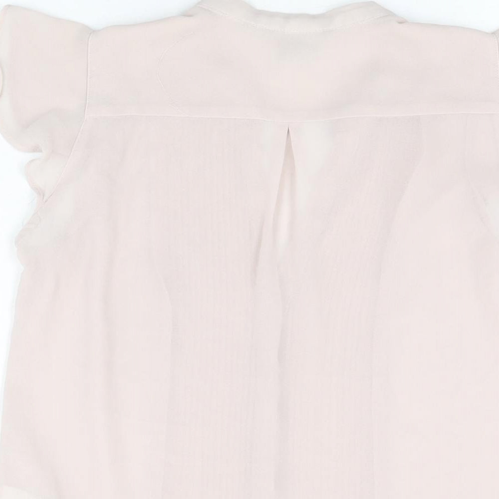 Womens UK Size 6 H&M Pink Basic Button-Up
