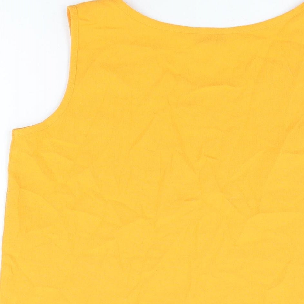 Womens UK Size 14 Isabelle Orange Basic T-Shirt