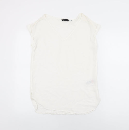 Womens UK Size 10 New Look White Basic T-Shirt