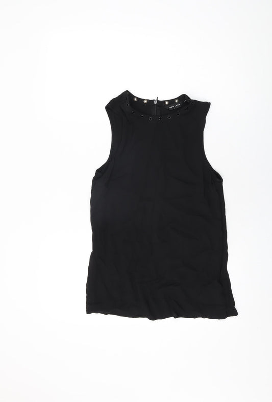 Womens UK Size 10 New Look Black Basic T-Shirt
