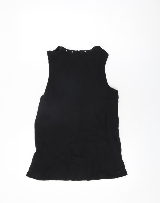 Womens UK Size 10 New Look Black Basic T-Shirt