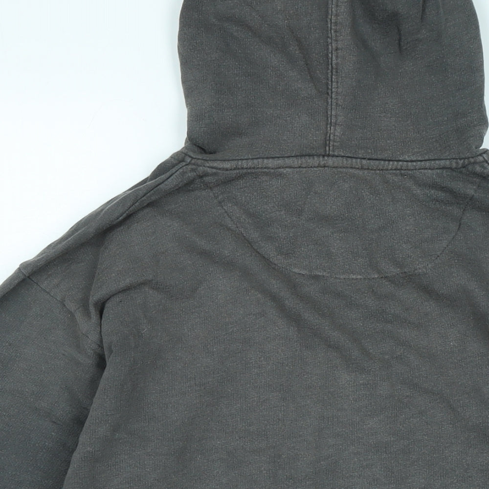 DENIM SEVENTY THREE Mens Grey Cotton Pullover Hoodie Size S - Denim Seventy three