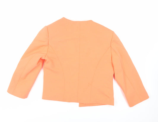 Principles Womens Orange Jacket Blazer Size 12 - Open