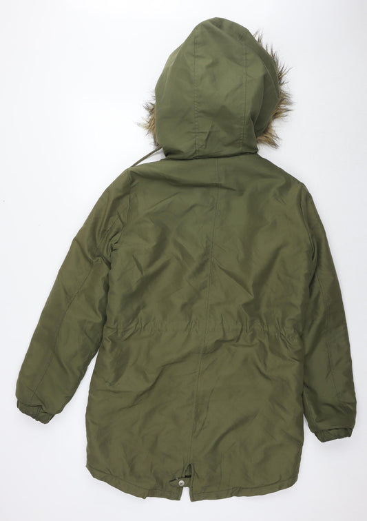 Noisy may Womens Green Puffer Jacket Jacket Size S Zip