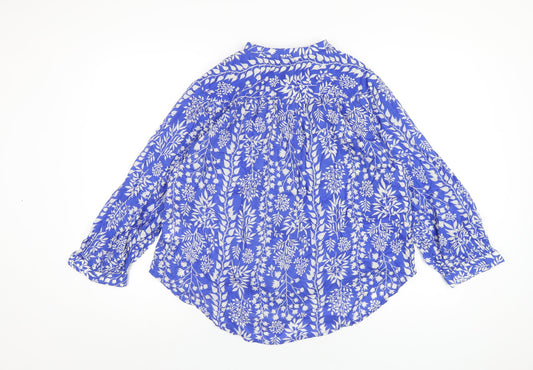 Womens UK Size S H&M Blue Basic Button-Up