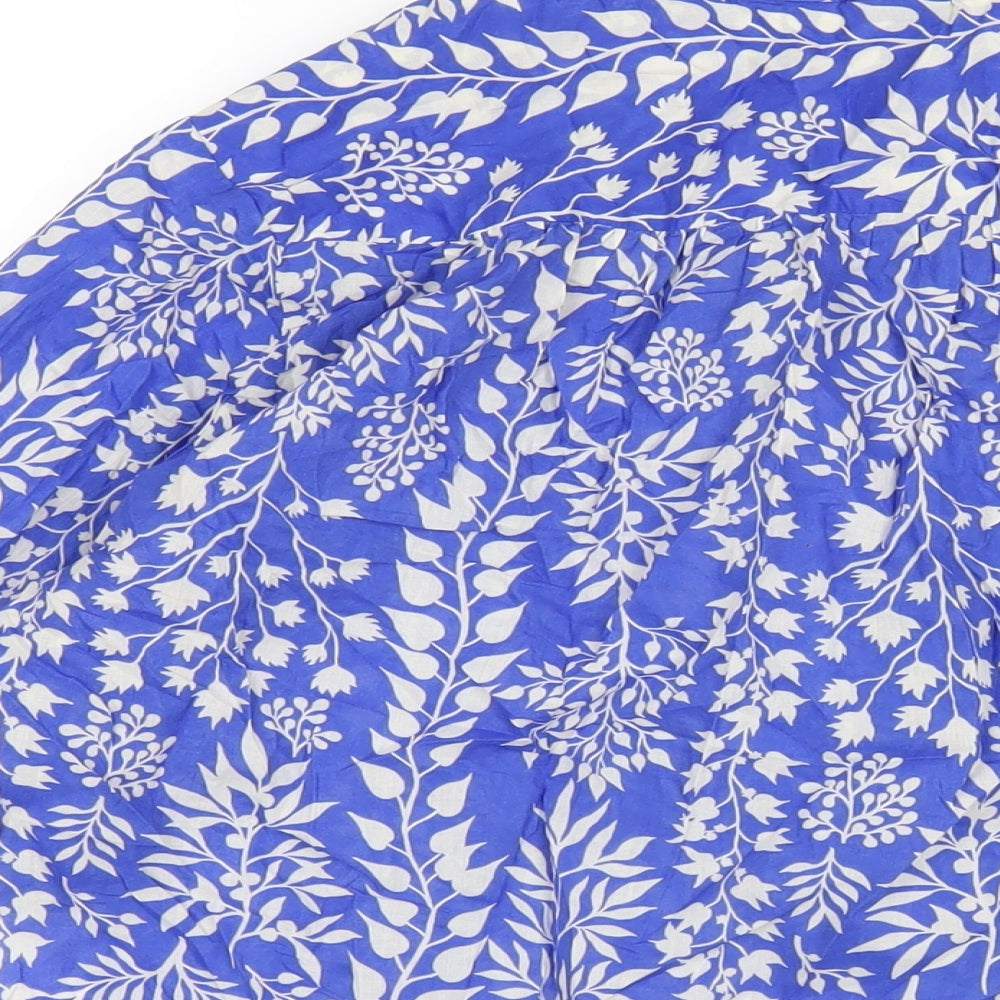 Womens UK Size S H&M Blue Basic Button-Up