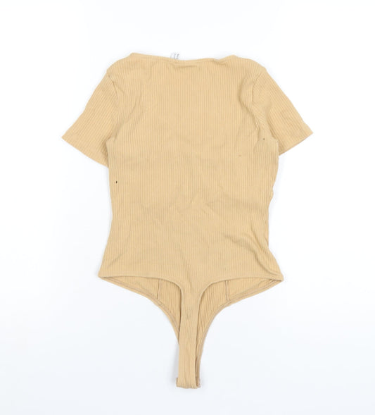 Womens UK Size 8 ASOS One-Piece Beige Bodysuit
