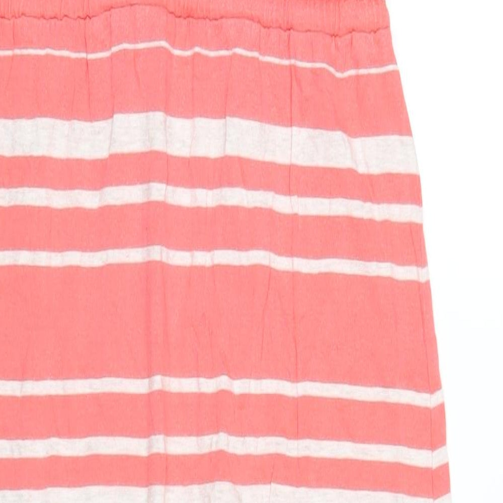 Gap Womens Pink Striped Cotton Tank Dress Size S Scoop Neck Pullover
