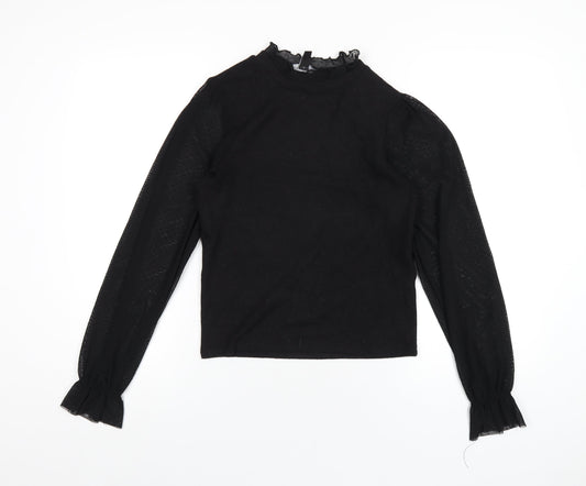 Womens UK Size 6 New Look Black Basic T-Shirt