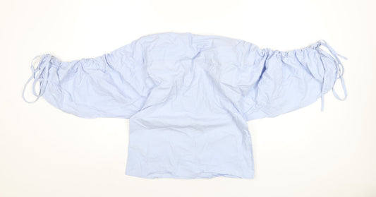 Womens UK Size 8 Marks and Spencer Blue Basic T-Shirt