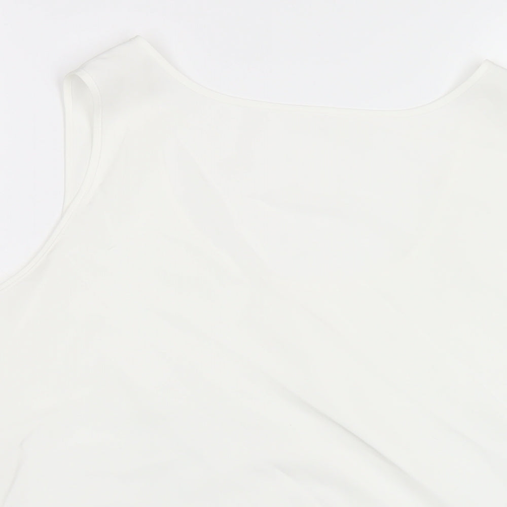 Womens UK Size 16 Marks and Spencer White Basic Tank