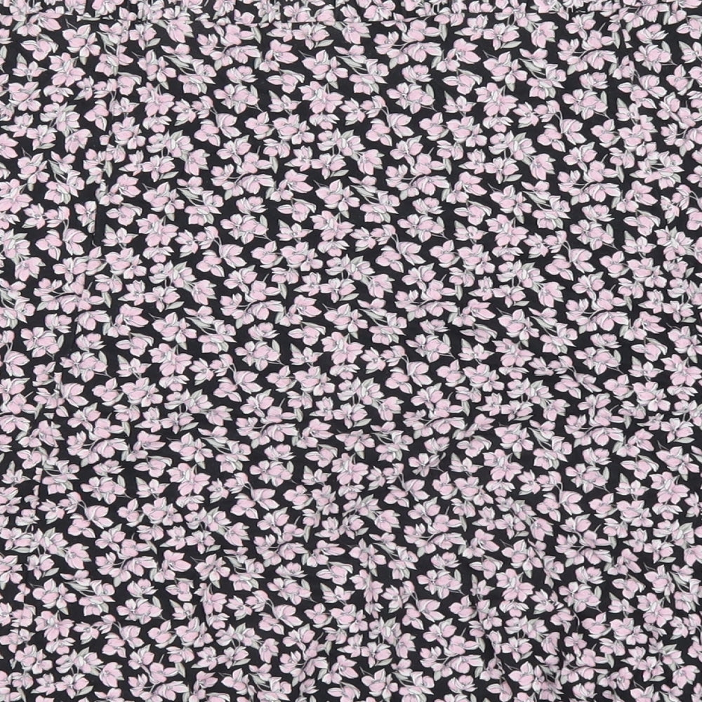 Classic Womens Pink Floral Viscose A-Line Skirt Size 32