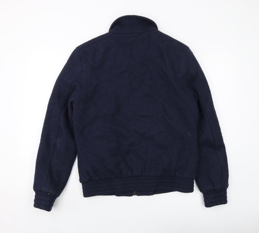 Mens UK Size S Maison Cinqcent Blue Bomber Jacket