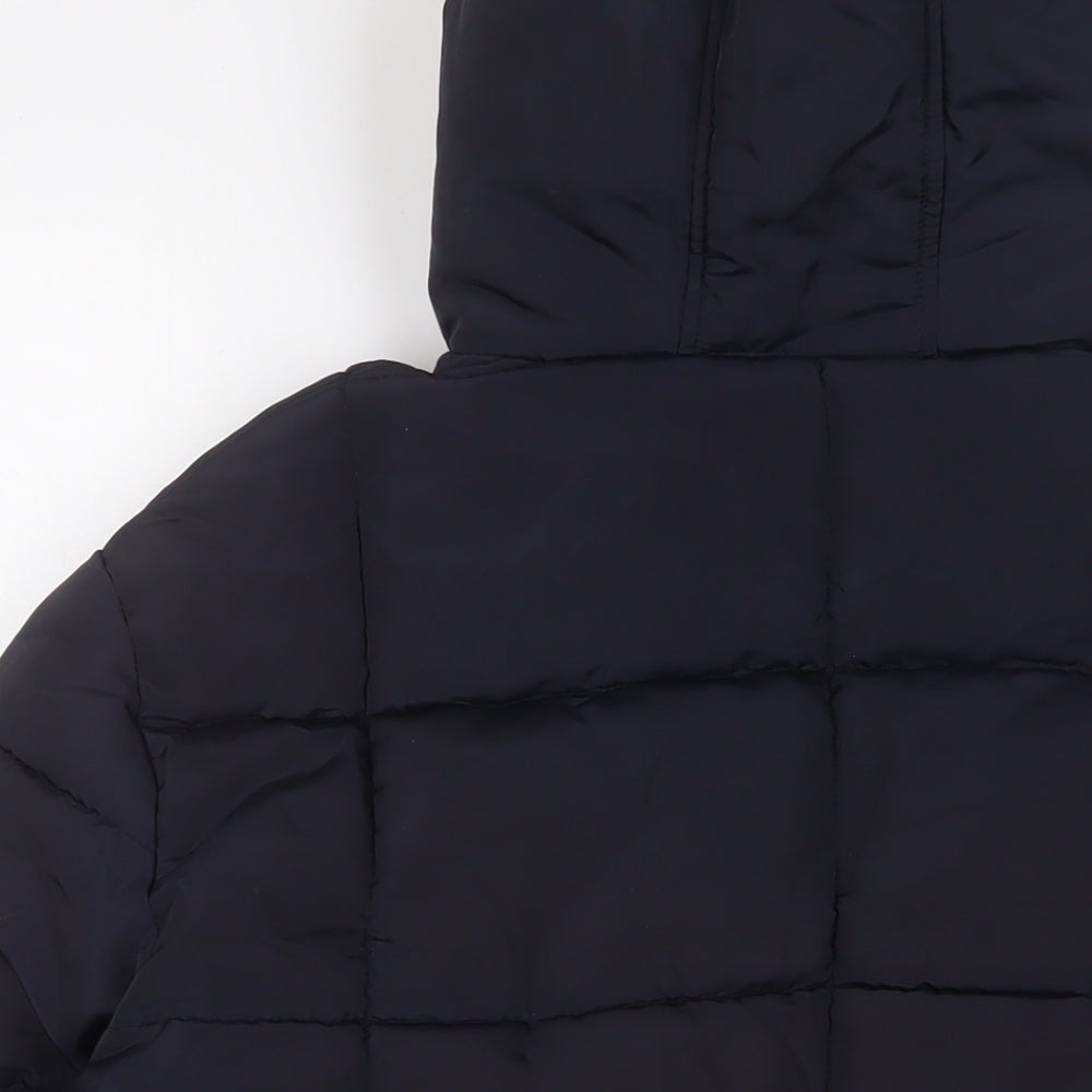 Womens UK Size 12 Golddigga Blue Quilted Coat
