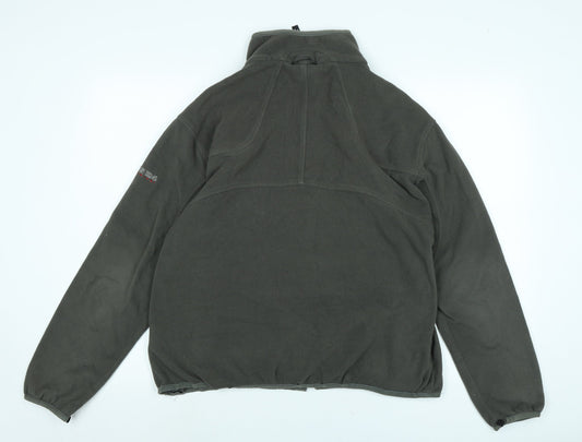 Polartec Womens Grey Jacket Size L Zip - Logo