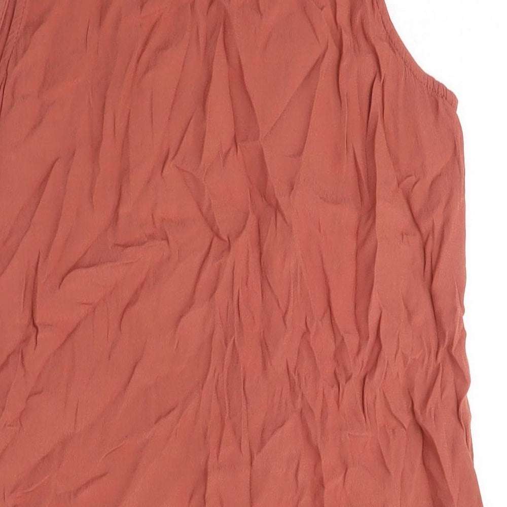 Womens UK Size S New Look Brown Basic Tank