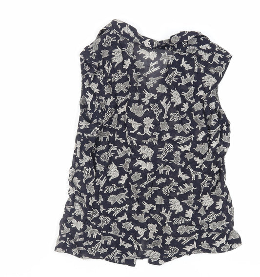 Womens UK Size 6 Gerry Weber Blue Basic Button-Up