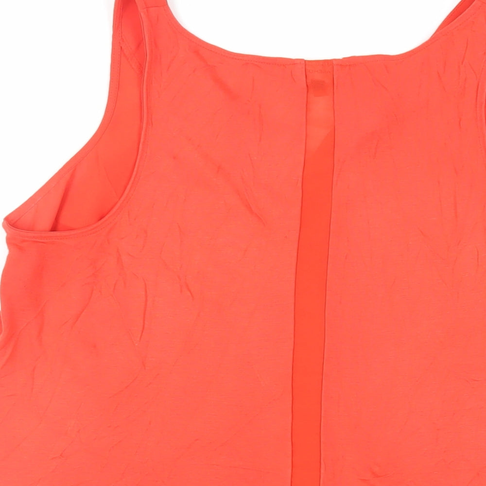 Womens UK Size 14 Warehouse Red Basic Tank