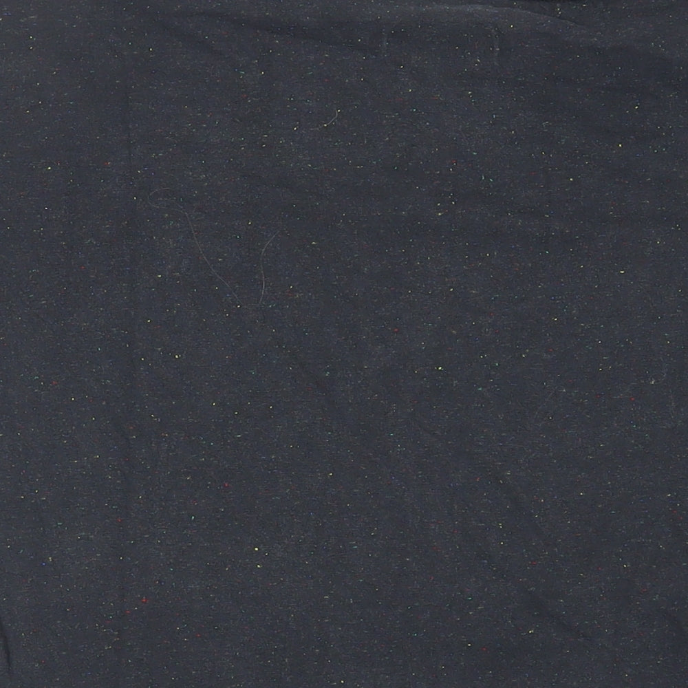Humor Mens Black Cotton T-Shirt Size L Crew Neck