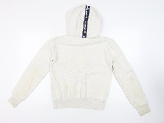 ellesse Womens Grey Cotton Pullover Hoodie Size 10 Pullover - Logo