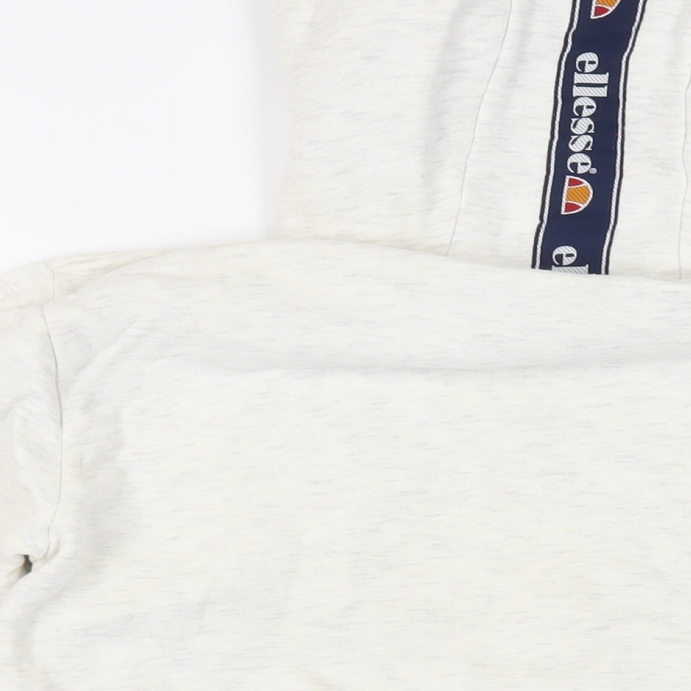 ellesse Womens Grey Cotton Pullover Hoodie Size 10 Pullover - Logo