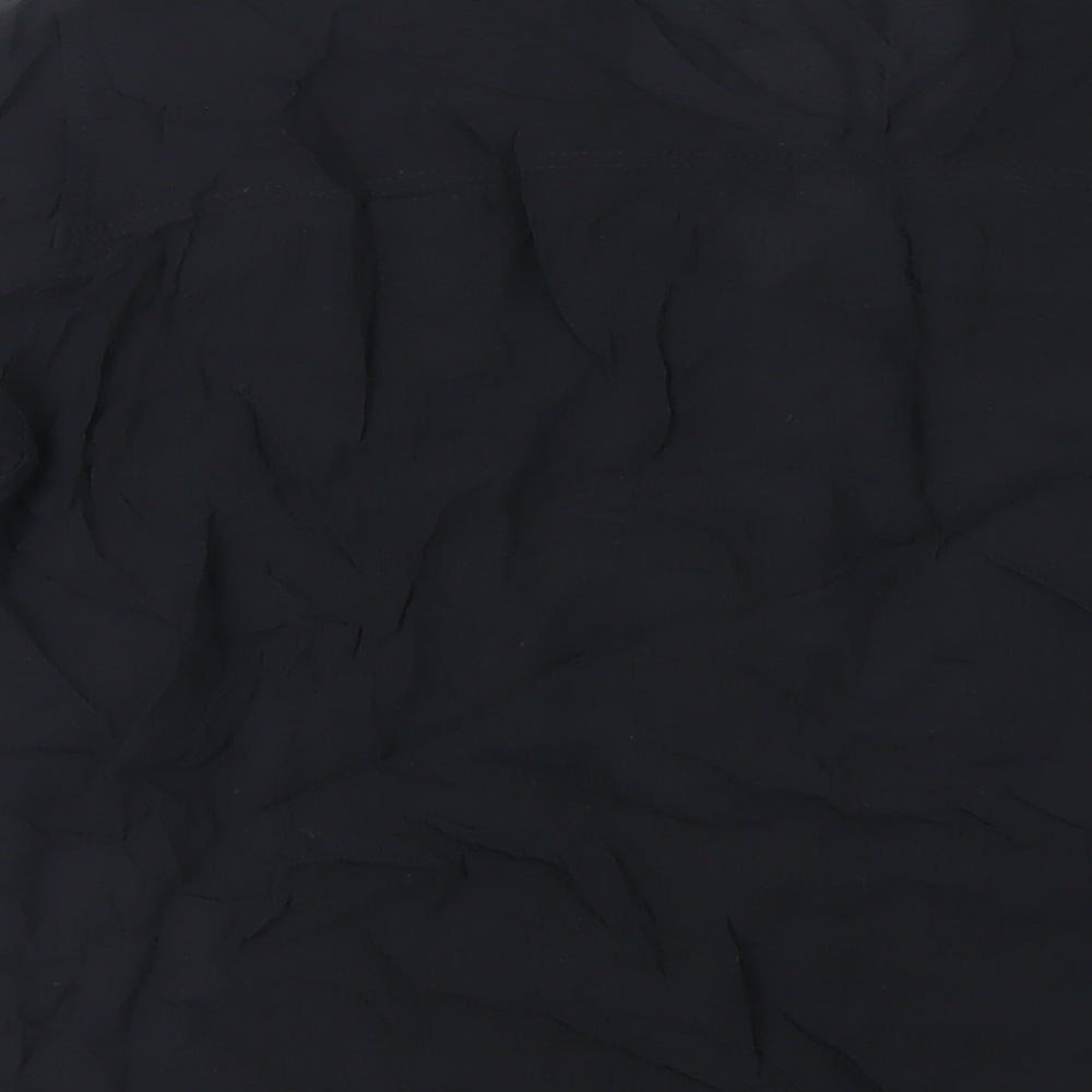 Womens UK Size XL Marks and Spencer Black Basic Button-Up