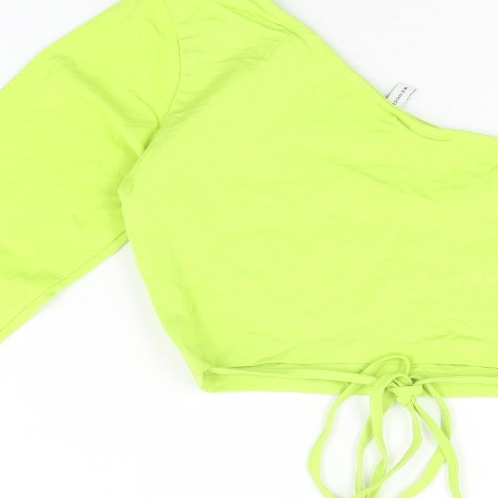 Womens UK Size 12 ASOS Green Cropped T-Shirt