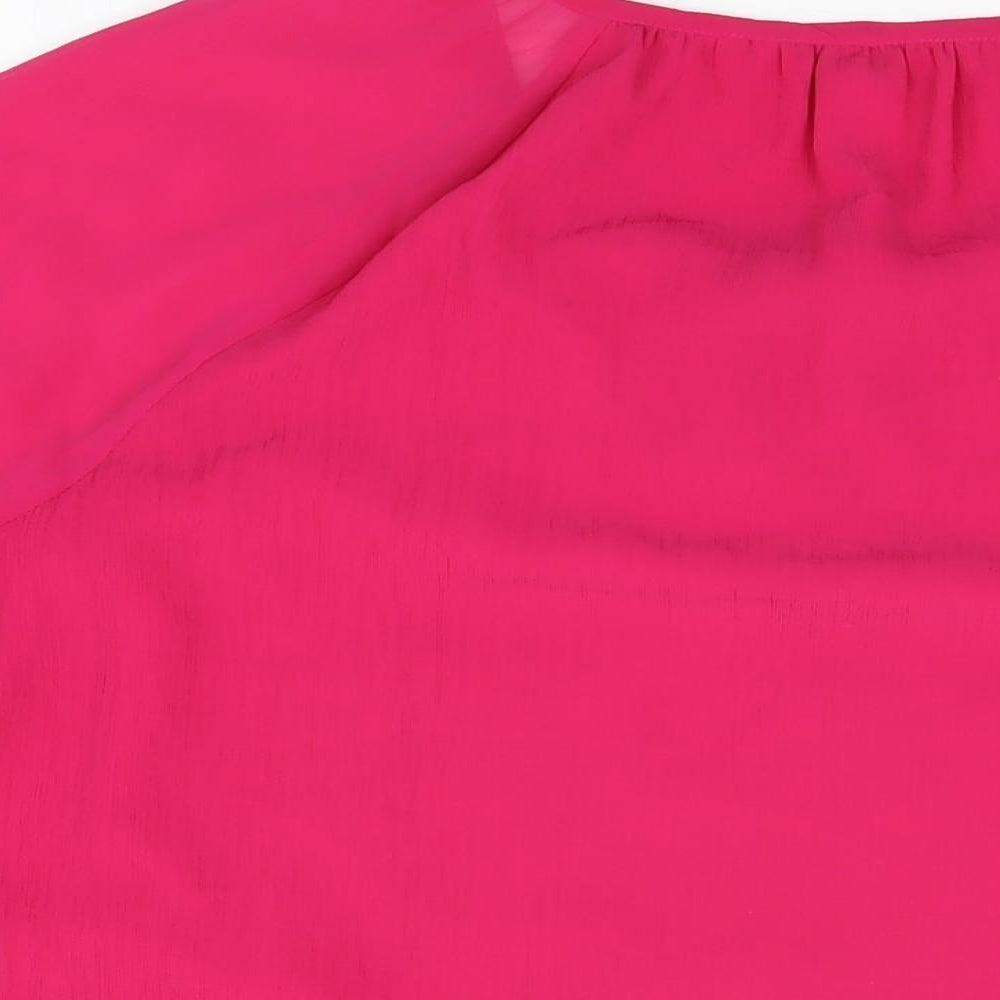 Womens UK Size 16 Per Una Pink Basic Blouse