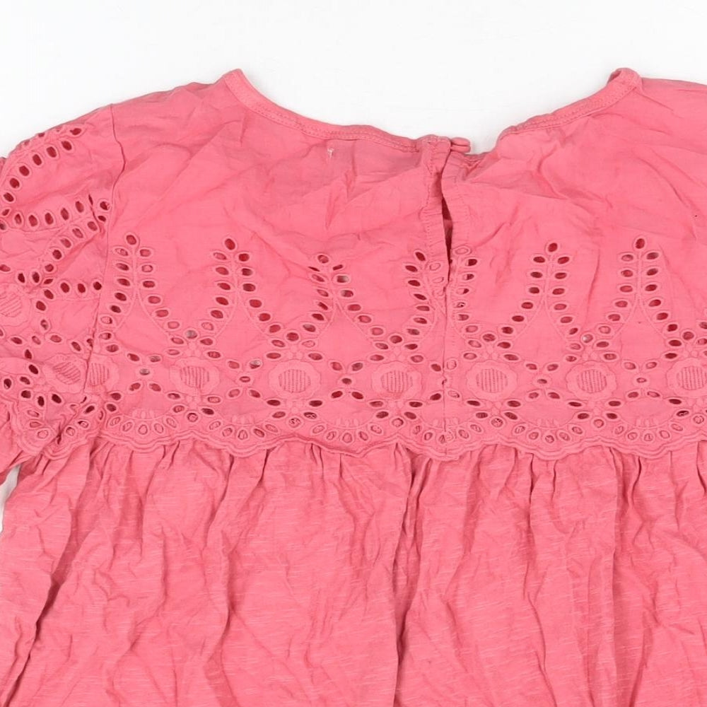 Womens UK Size M JACHS Girlfriend Pink Basic T-Shirt