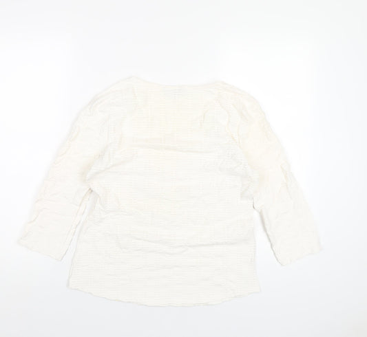 Womens UK Size 12 Per Una Ivory Basic T-Shirt