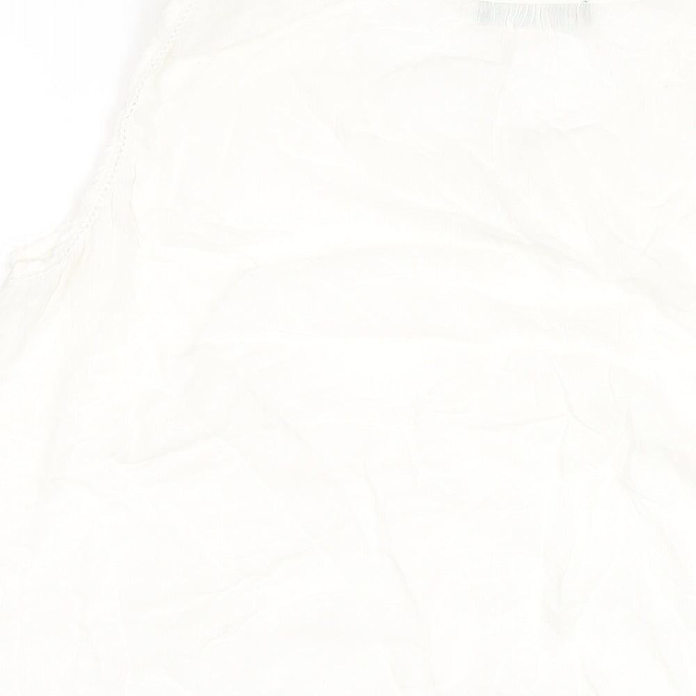 Womens UK Size 16 Just Elegance White Basic Tank