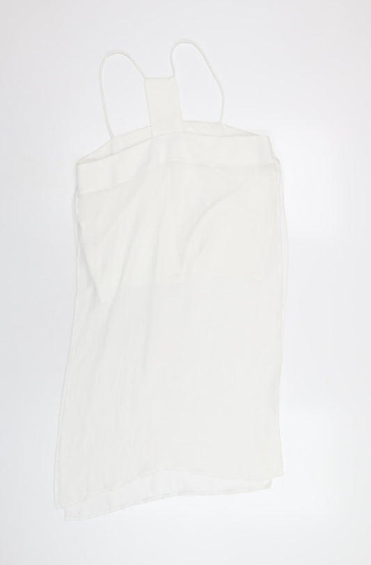 Womens UK Size L Zara White Camisole T-Shirt