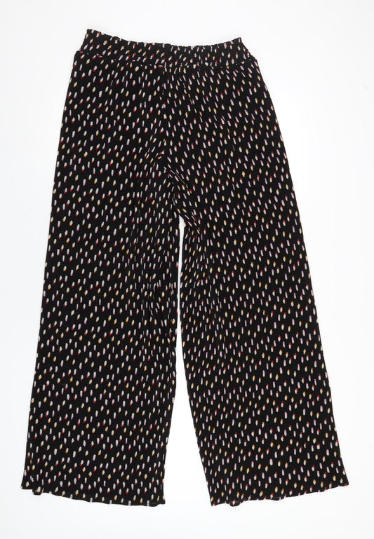 Womens UK Size 14 Simply Be Regular Fit Black Trousers