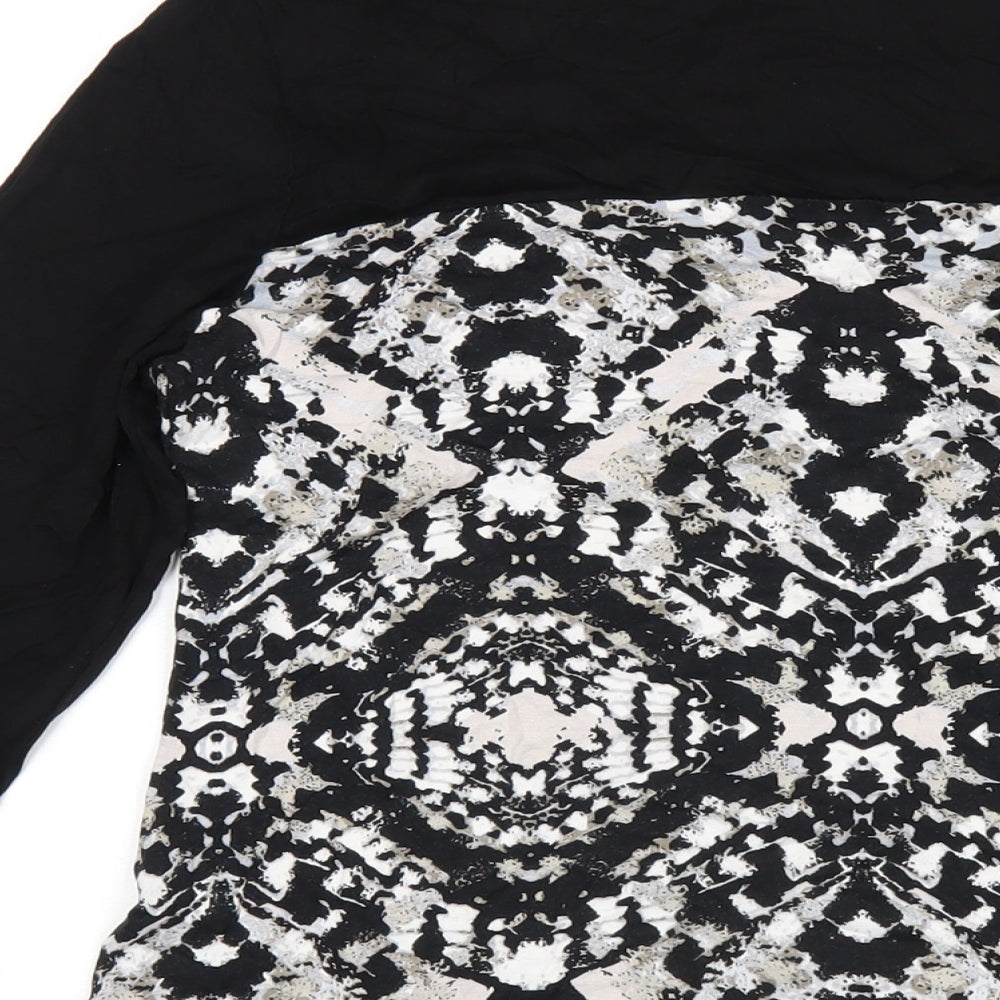 Womens UK Size M Wallis Black Basic T-Shirt