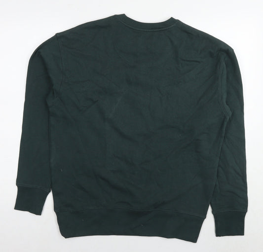 The Stronghold Mens Green Cotton Pullover Hoodie Size S - Logo