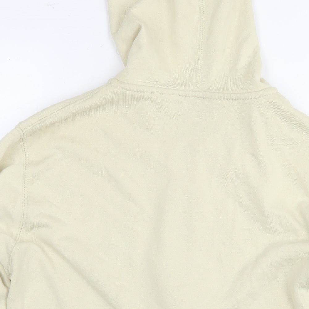 Reebok Womens Beige Cotton Full Zip Hoodie Size 14 Zip