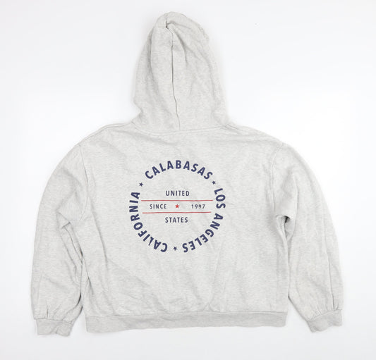 Womens UK Size L Divided by H&M Grey Pullover Hoodie