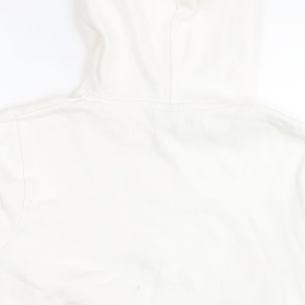 Classics Womens White Cotton Pullover Hoodie Size 8 Pullover