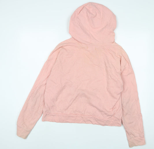 Womens UK Size L Hollister Pink Pullover Hoodie